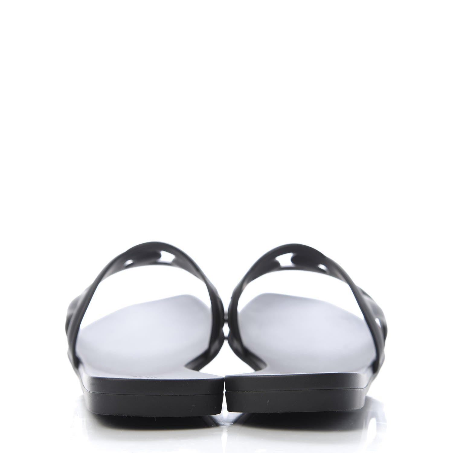Hermes Rubber Aloha Sandals 40 Black 6 of 8