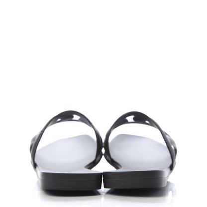 Hermes Rubber Aloha Sandals 40 Black 6 of 8