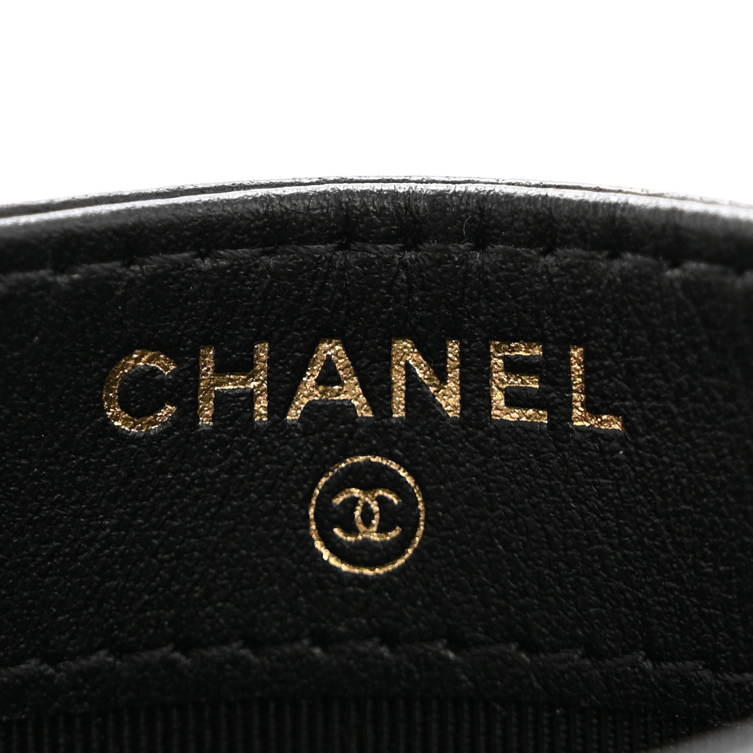 Chanel Lambskin Metallic Calfskin Crocodile Embossed 2.55 Reissue Card Holder Black Gold 6 of 9