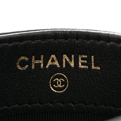 Chanel Lambskin Metallic Calfskin Crocodile Embossed 2.55 Reissue Card Holder Black Gold 6 of 9