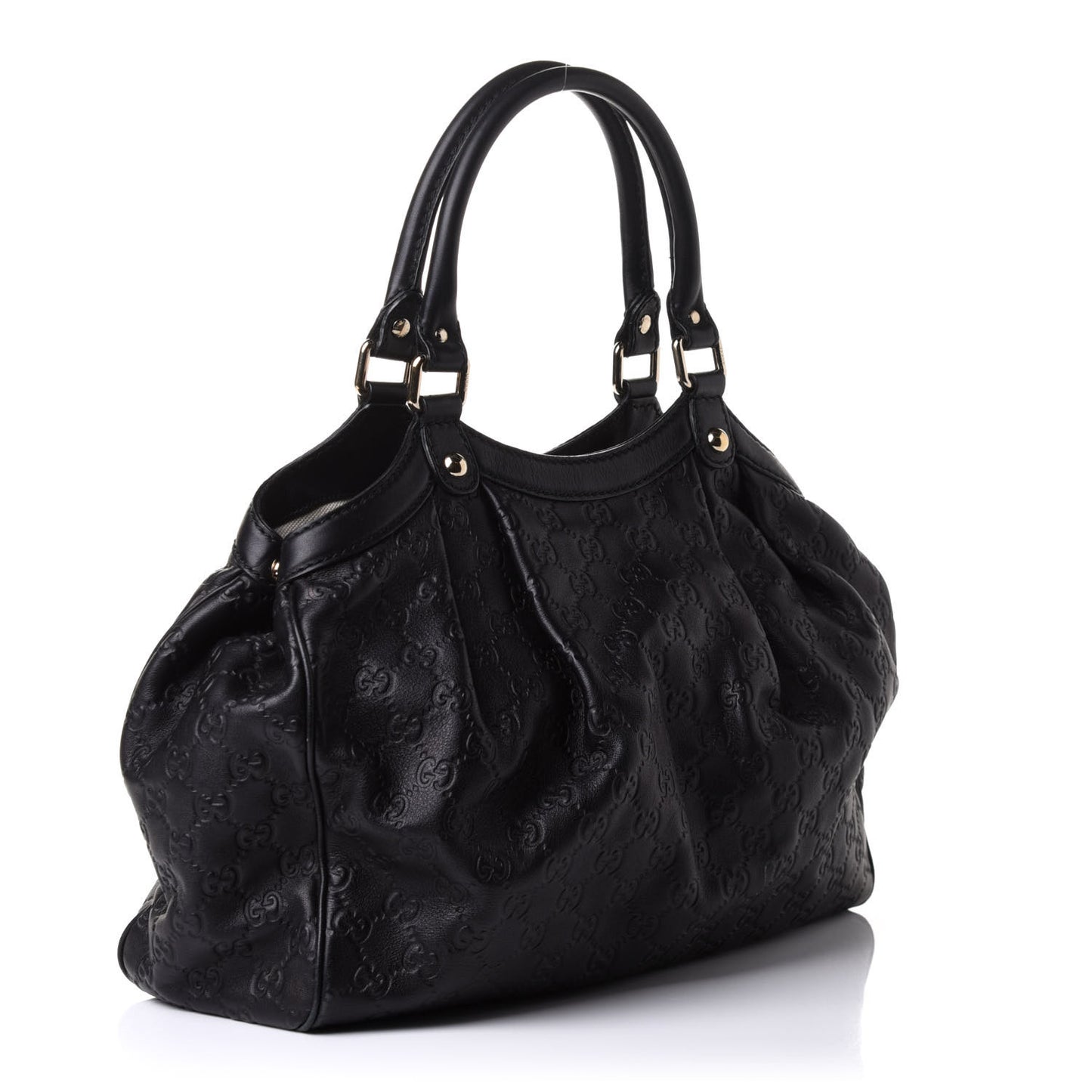 Guccissima Medium Sukey Tote Black