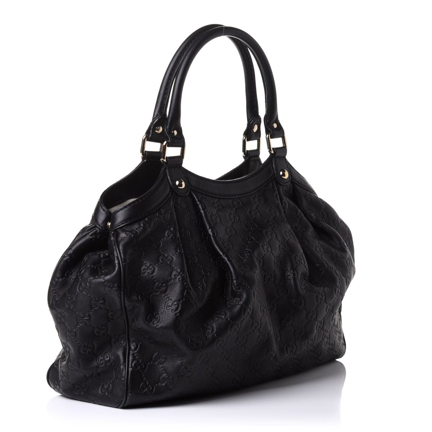 Gucci Guccissima Medium Sukey Tote Black 3 of 11