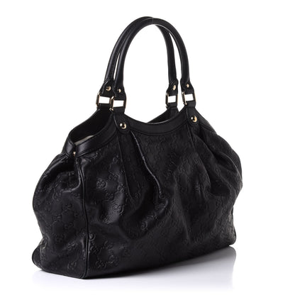 Gucci Guccissima Medium Sukey Tote Black 3 of 11