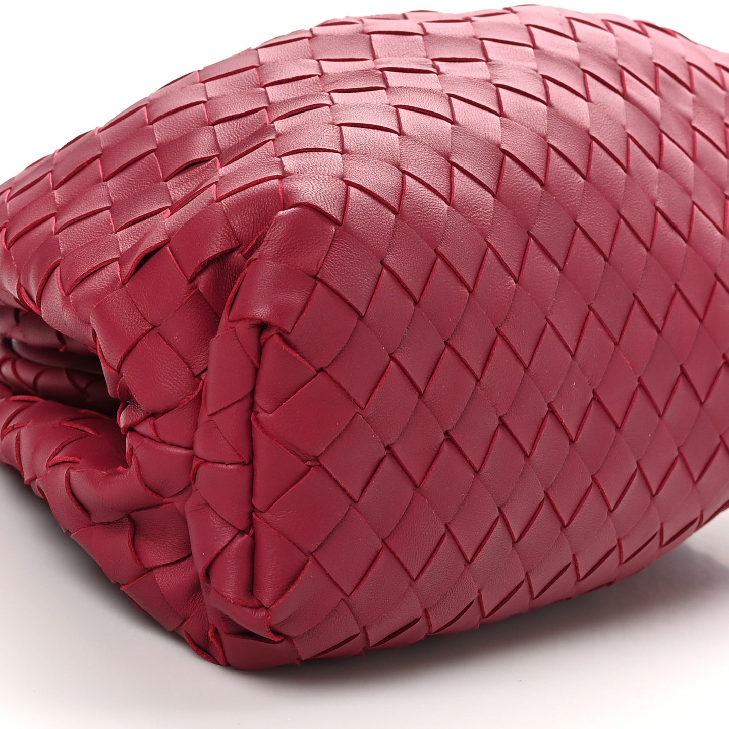 Nappa Maxi Intrecciato The Pouch Oversized Clutch Amaranto
