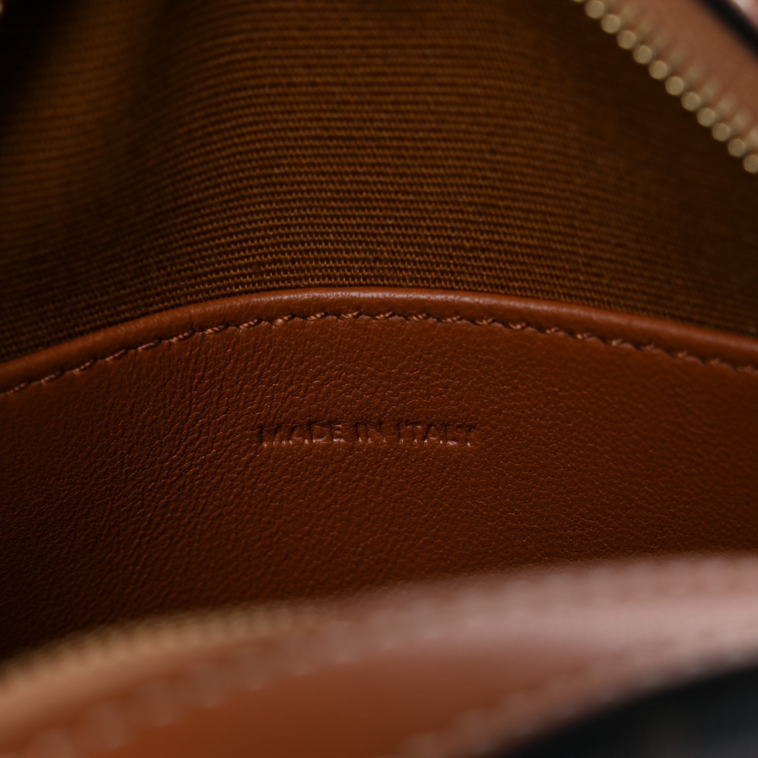Celine Lambskin Triomphe Canvas Round Purse On Strap Black Tan 7 of 10