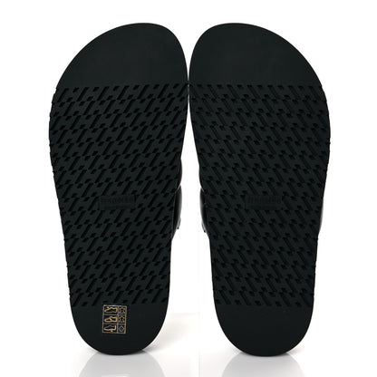Hermes Nappa Extra Sandals 37 Black 5 of 9