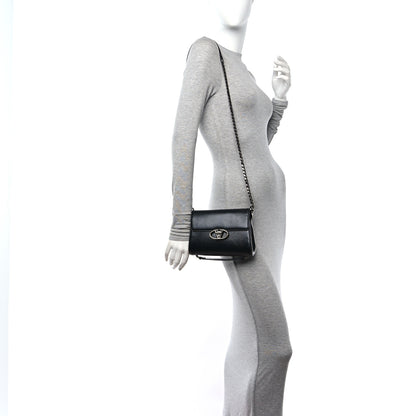 Valentino Garavani Crinkled Calfskin Vlogo Locker Shoulder Bag Black 2 of 12