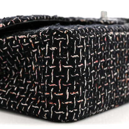 Chanel Tweed Quilted Medium Double Flap Black 9 of 11
