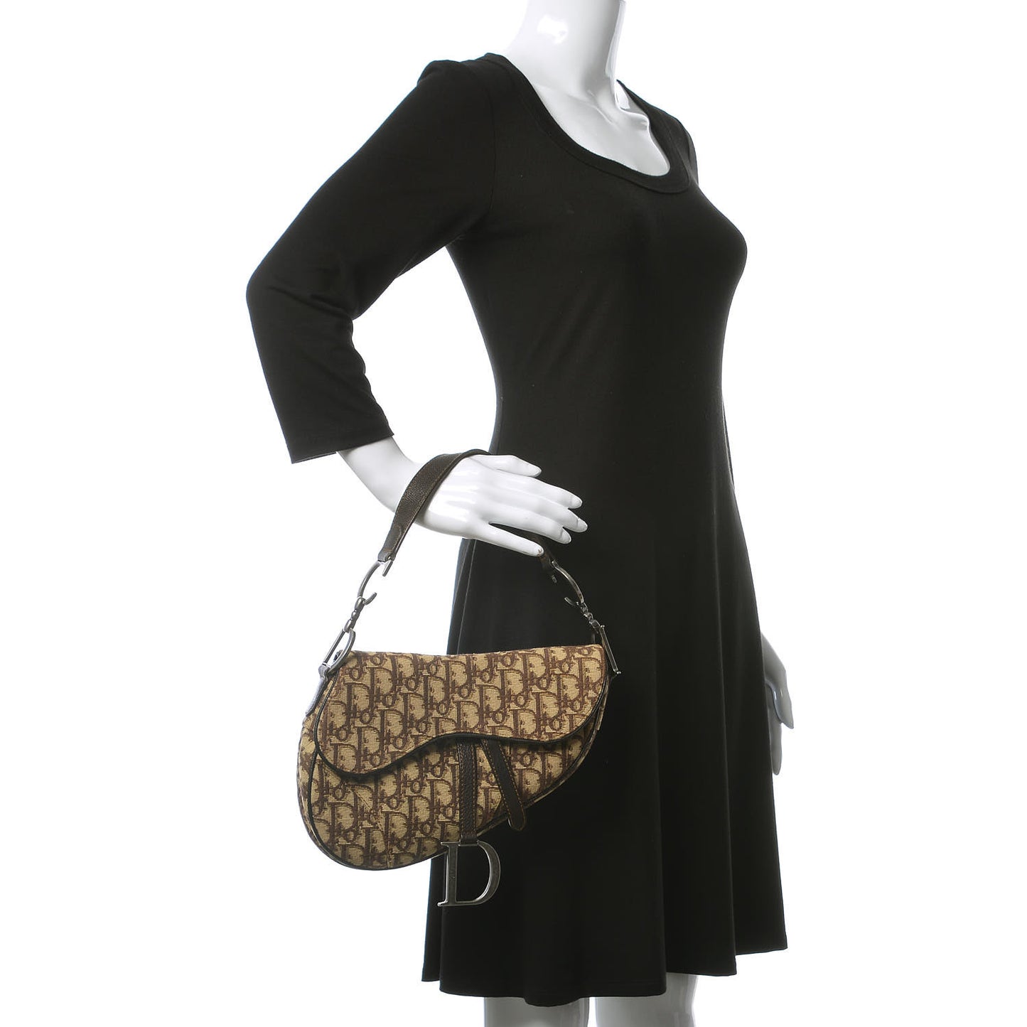 Monogram Saddle Bag Dark Brown