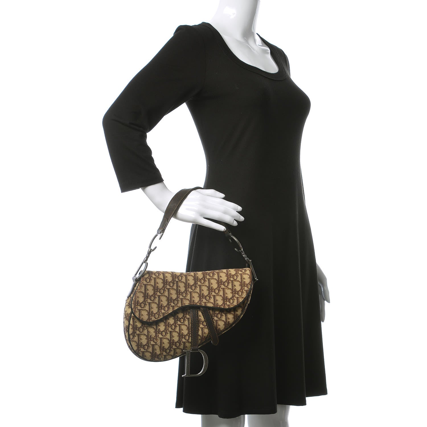 Christian Dior Monogram Saddle Bag Dark Brown 2 of 12