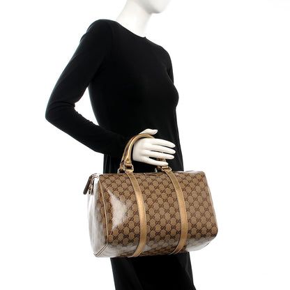 Gucci Crystal Monogram Medium Joy Boston Bronze 2 of 9