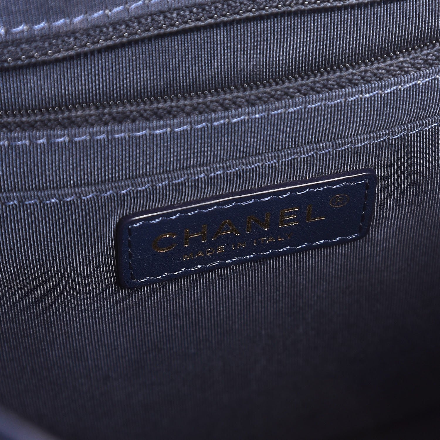 Chanel Calfskin Chevron Quilted Large Urban Spirit Backpack Navy 6 of 7