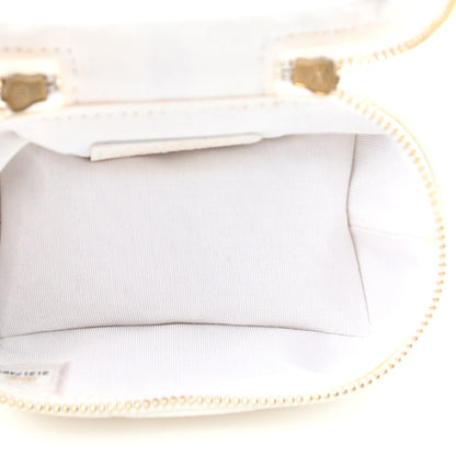 Chanel Caviar Quilted Mini Top Handle Vanity With Chain White 5 of 10