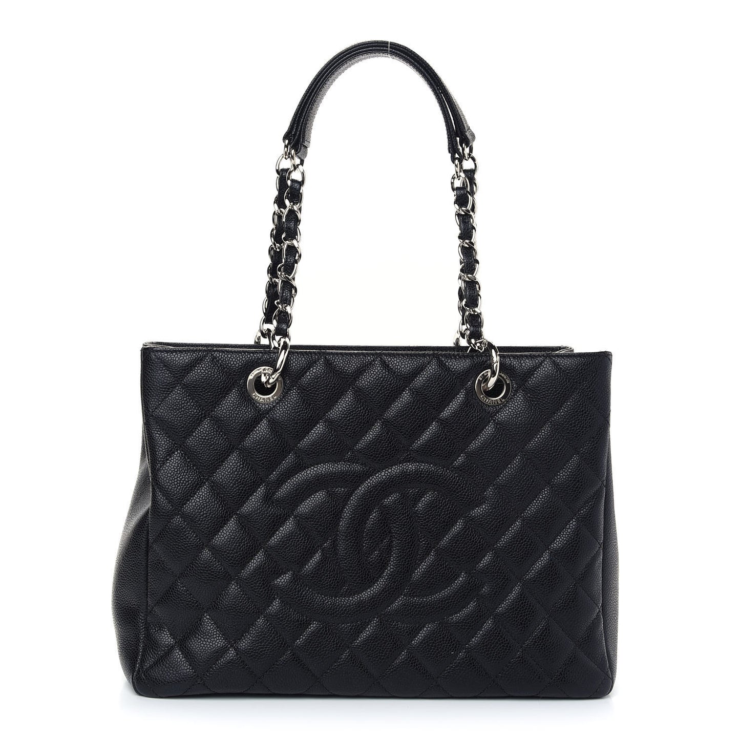 Caviar Quilted Grand Shopping Tote GST Black