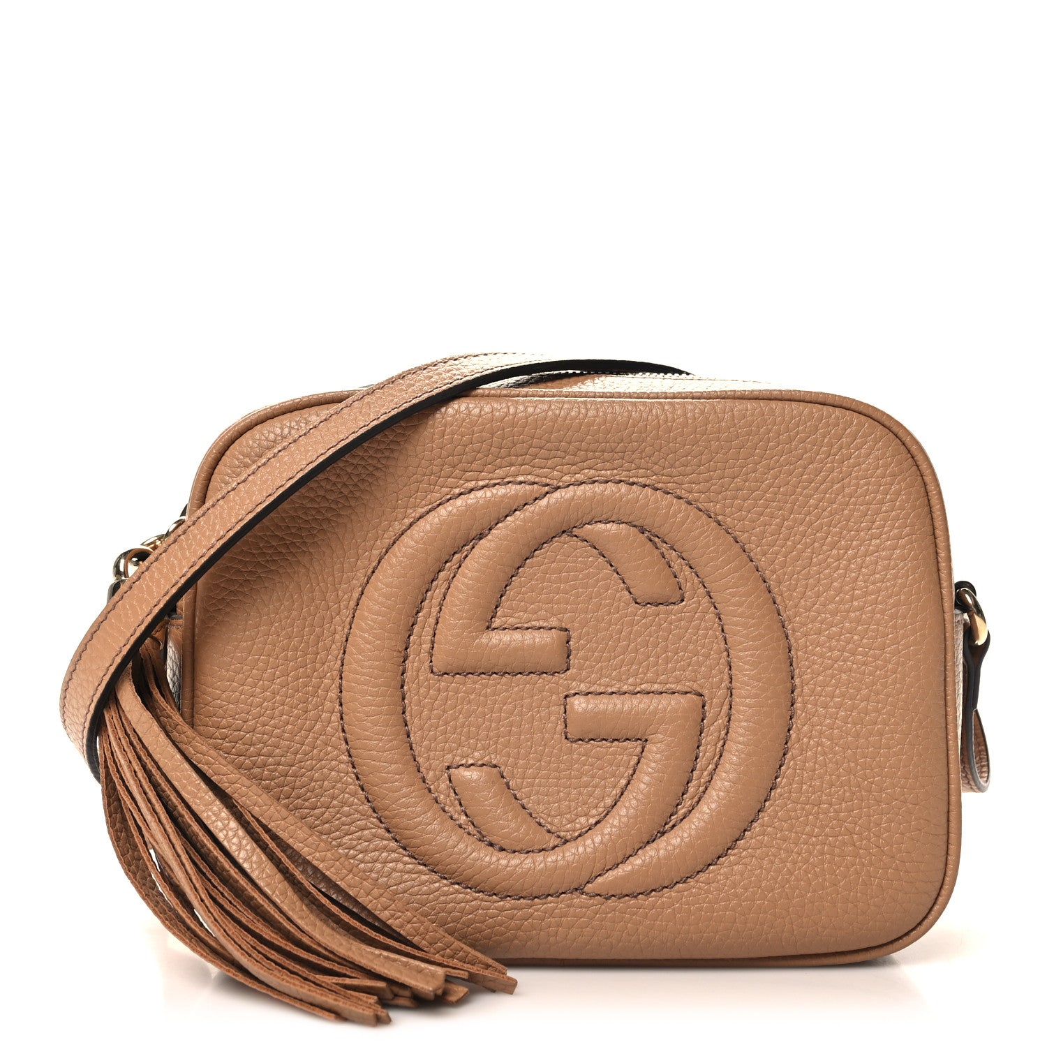 Gucci Pebbled Calfskin Small Soho Disco Bag Camelia 1 of 11
