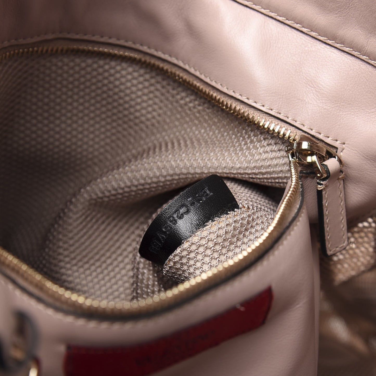 Vitello Lattice Mesh Rockstud Shopper Tote Poudre