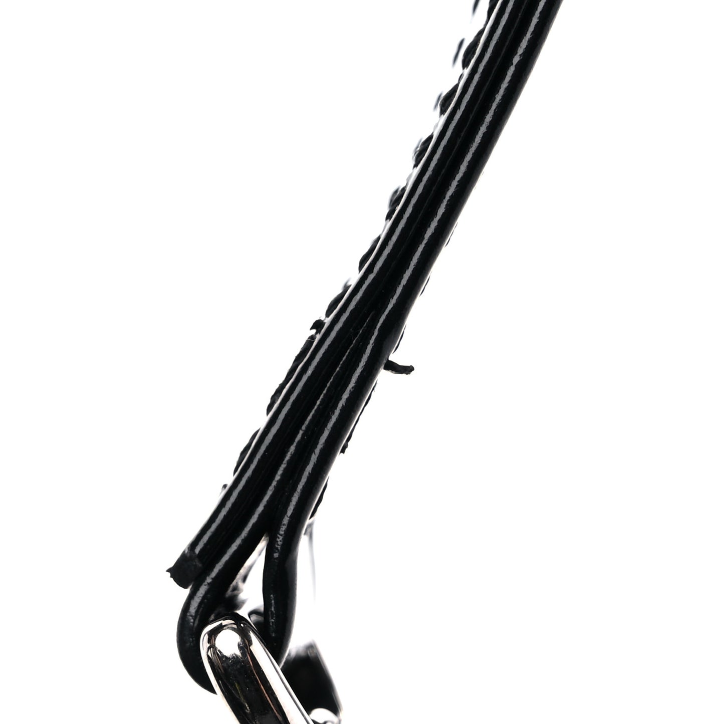Patent Cannage Stitched Medium Lady Dior Black