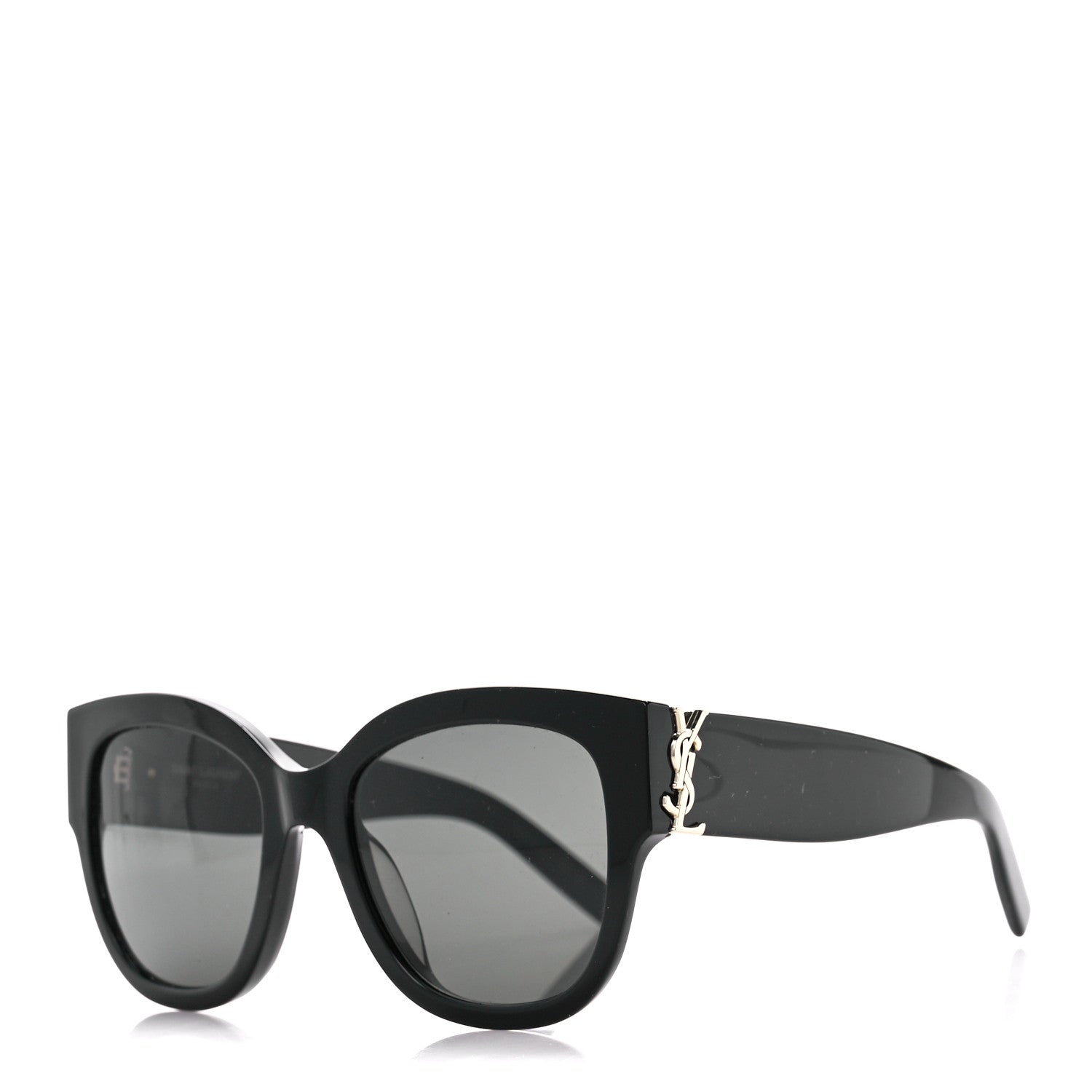 Saint Laurent Acetate Cateye Sunglasses SL M95 F Black 1 of 8