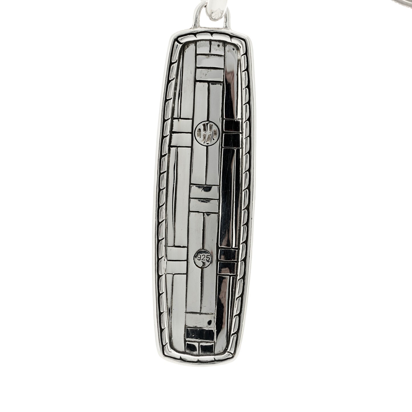 Sterling Silver Bedeg Basket Weave Drop Earrings