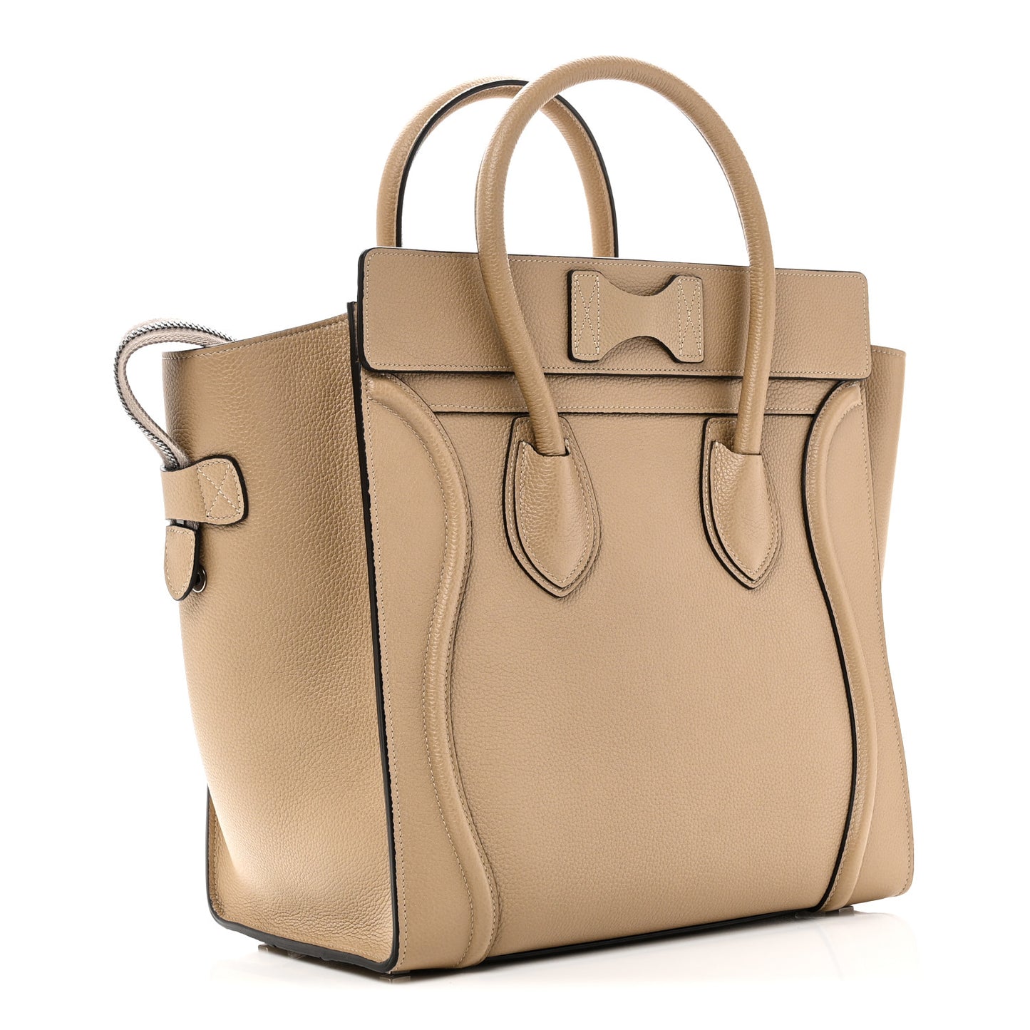 Drummed Calfskin Mini Luggage Dune