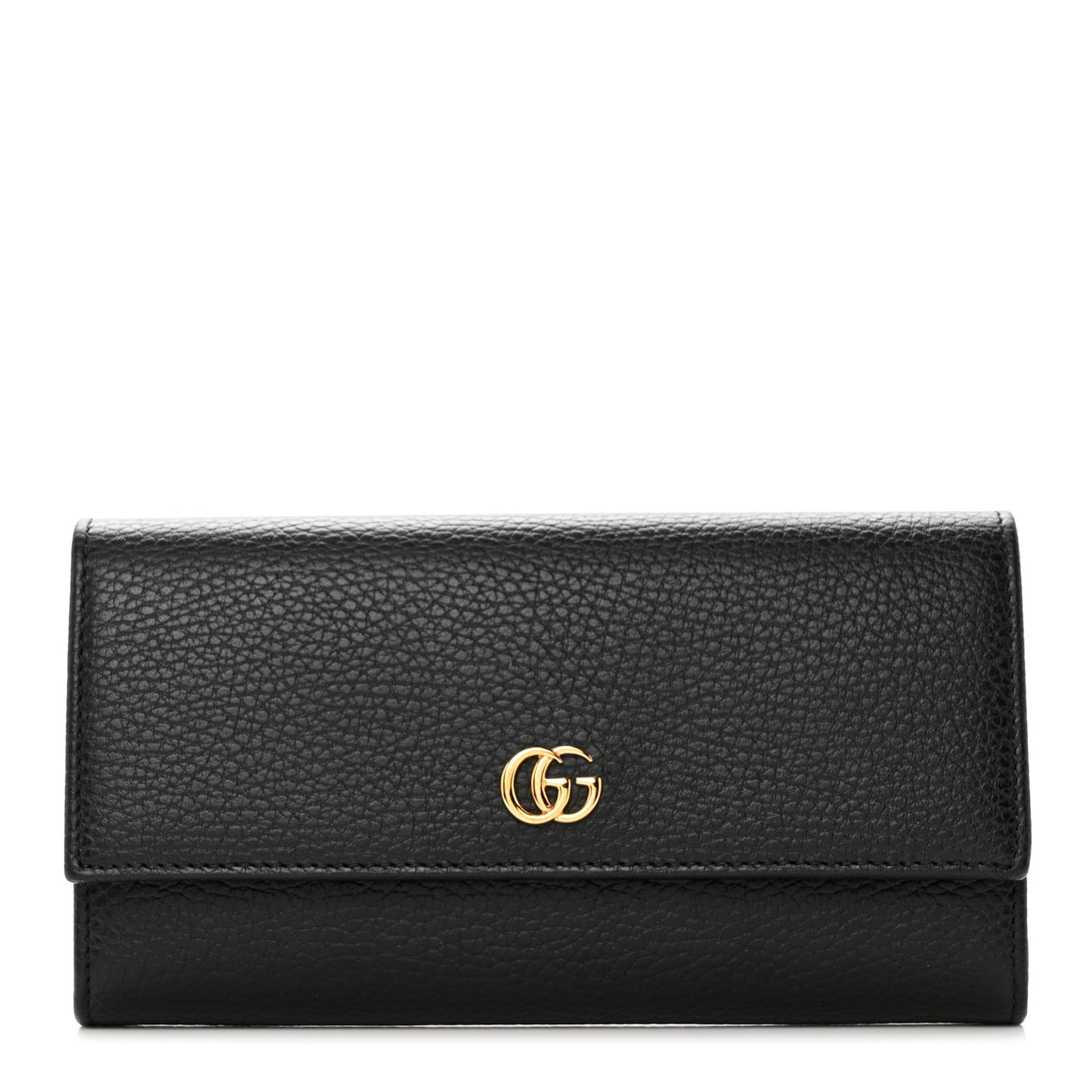 Dollar Calfskin GG Marmont Continental Wallet Black