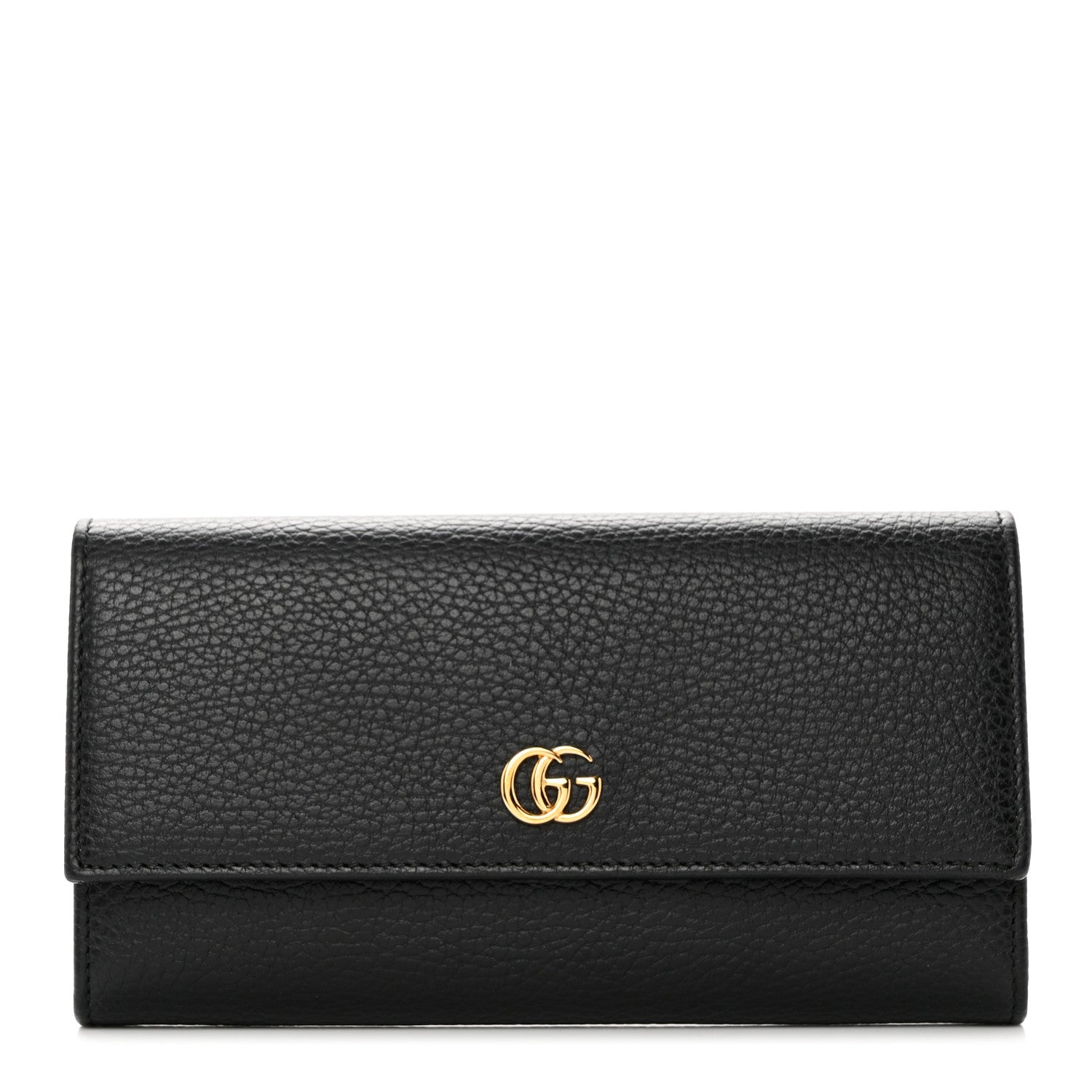 Gucci Dollar Calfskin GG Marmont Continental Wallet Black 1 of 11