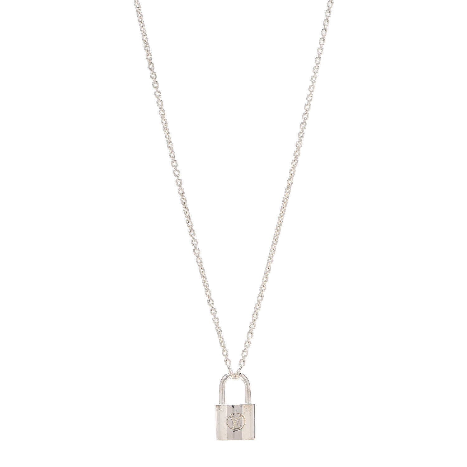 Louis Vuitton Sterling Silver Lockit Necklace 1 of 5