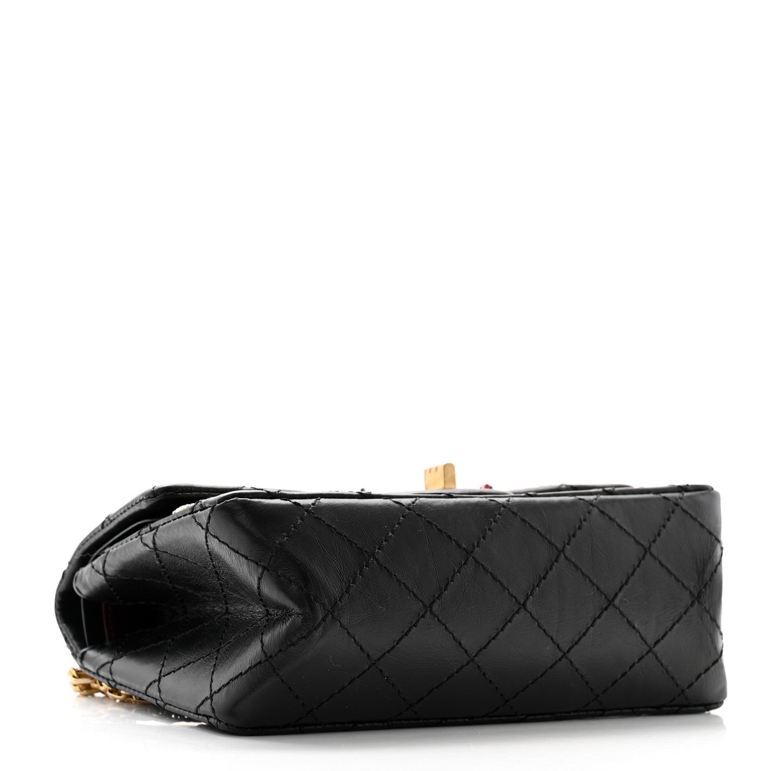 Chanel Aged Calfskin Lucky Charms 2.55 Reissue 224 Flap Black 4 of 11