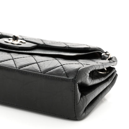 Chanel Aged Calfskin Quilted Medium Accordion Flap Black 9 of 9