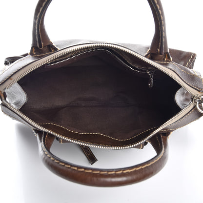 Chloe Calfskin Edith Satchel Brown 5 of 12