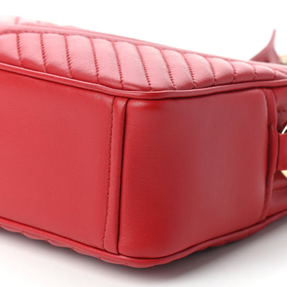 Prada Soft Calfskin Bandoliera Crossbody Bag Fuoco 8 of 10
