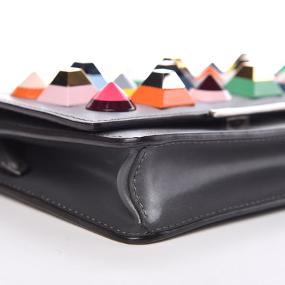 Fendi Vitello Liberty Studded Tube Wallet On Chain Asfalto Multicolor 5 of 10