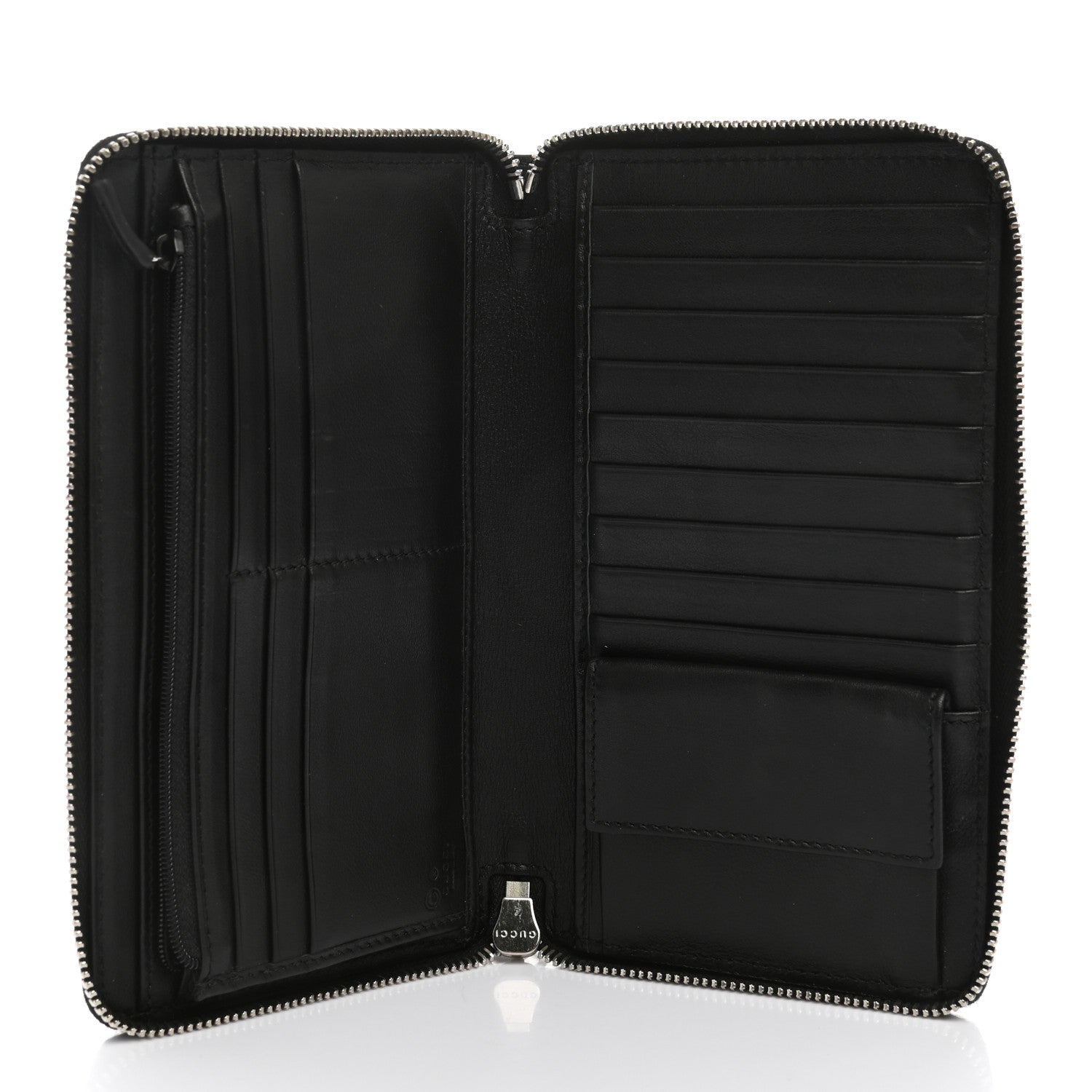 Gucci Microguccissima Large Zip Around Organizer Wallet Black 5 of 8