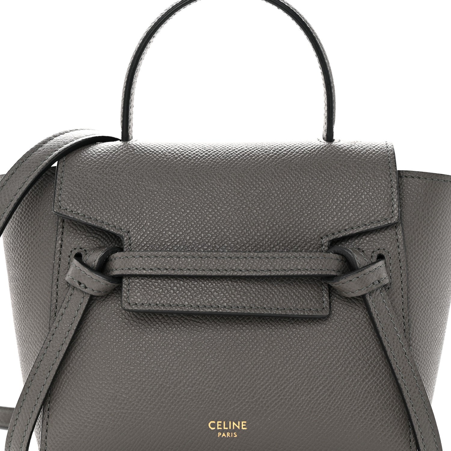 Celine Grained Calfskin Nano Belt Bag Grey 7 of 14