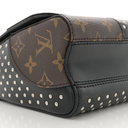 Louis Vuitton Calfskin Monogram Twist Studded Shoulder Bag MM Black 9 of 11