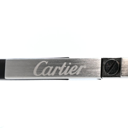 Cartier Metal Santos de Cartier Pilot Sunglasses Silver Blue 8 of 8