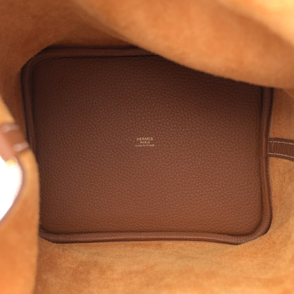 Hermes Taurillon Clemence Picotin Lock 22 MM Gold 5 of 12