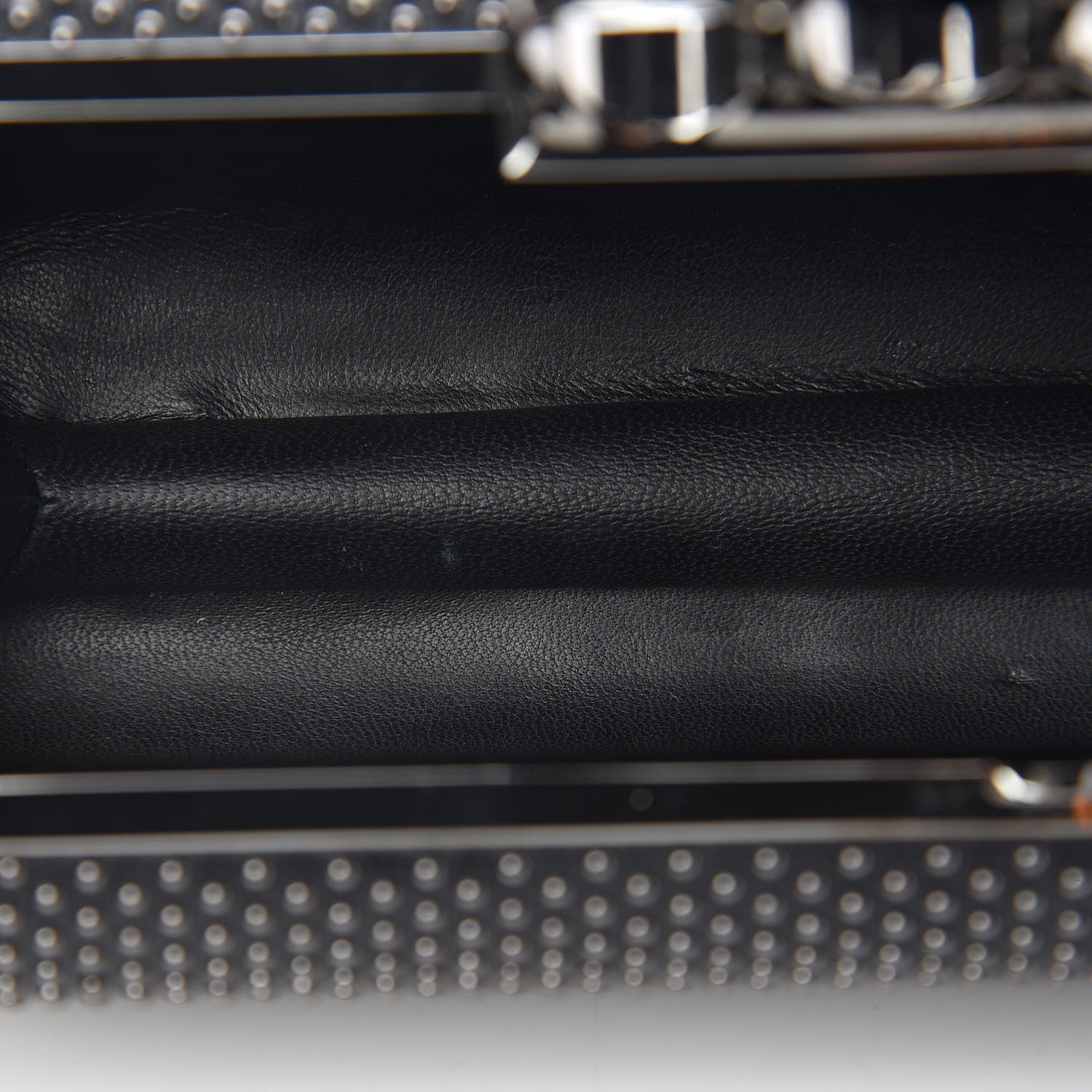 Alexander McQueen Nappa Studded Skull Knuckle Box Clutch Black 6 of 10