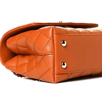 Chanel Caviar Quilted Mini Coco Handle Flap Light Brown 6 of 12