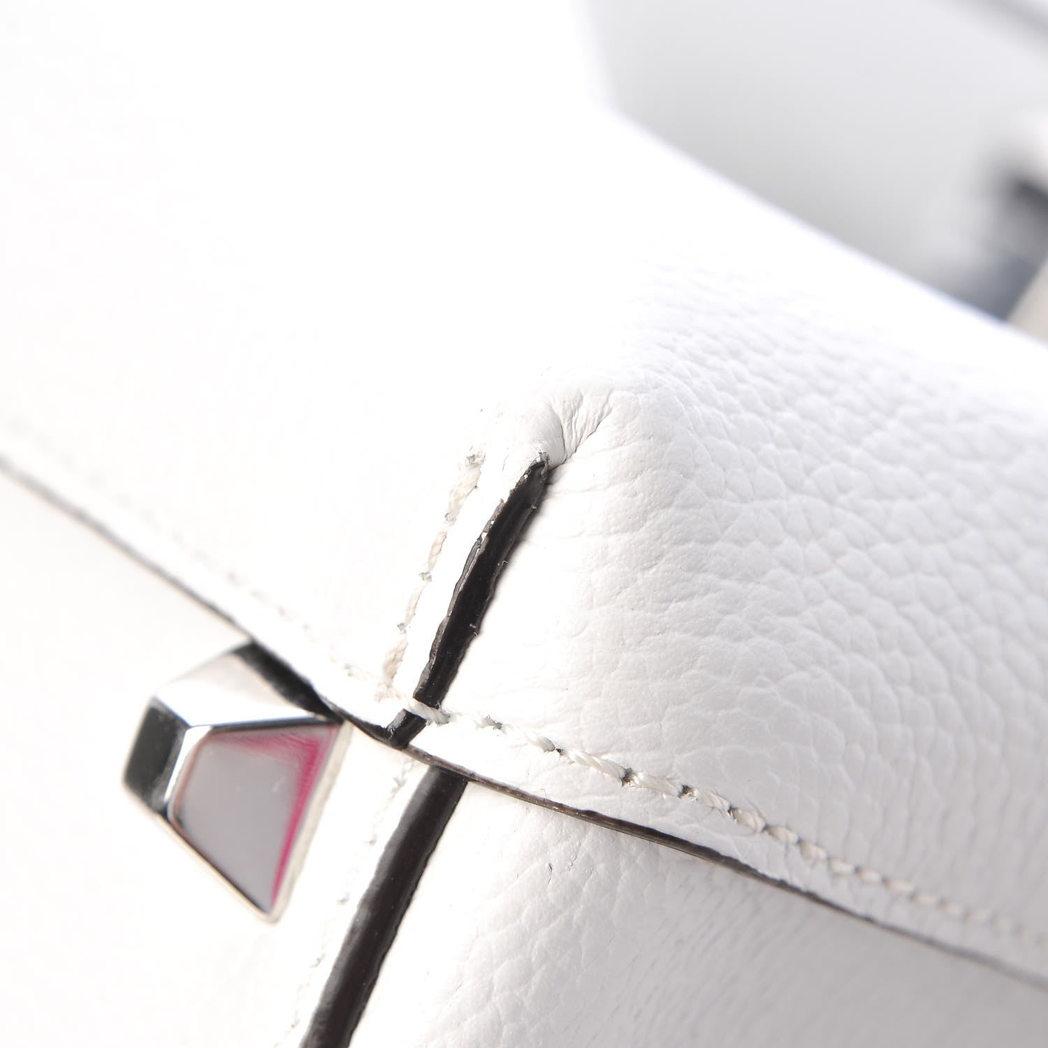 MCM Grained Calfskin Medium Milla Convertible Backpack White Flake 12 of 13