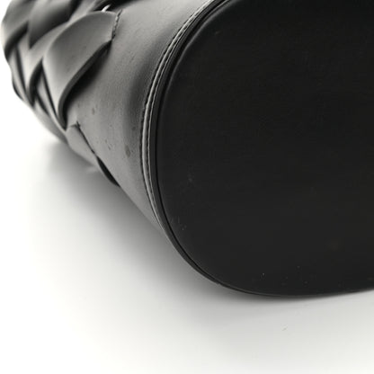 Prada Vitello Intreccio Bucket Bag Black 16 of 18