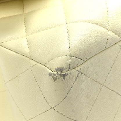 Chanel Caviar Quilted Jumbo Double Flap Light Yellow 8 of 15