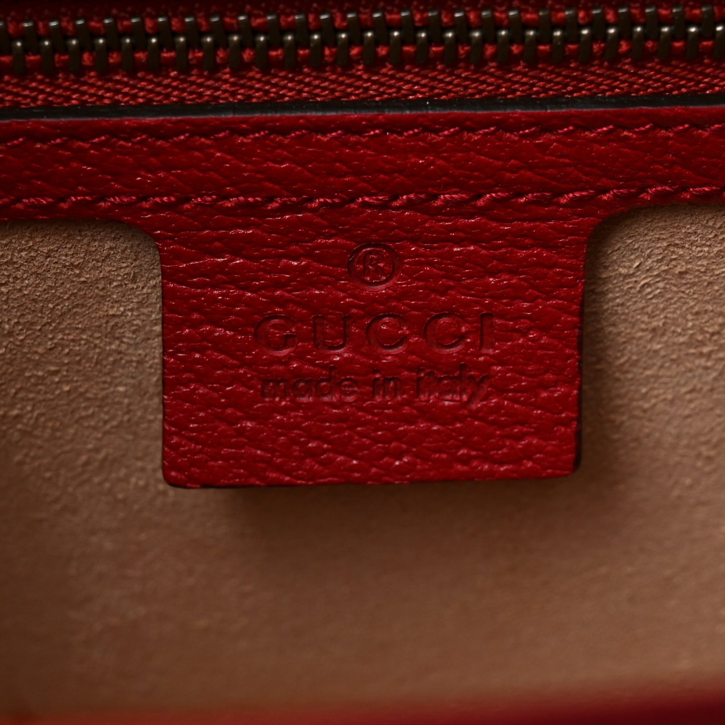 GG Supreme Monogram Small Queen Margaret Top Handle Bag Red