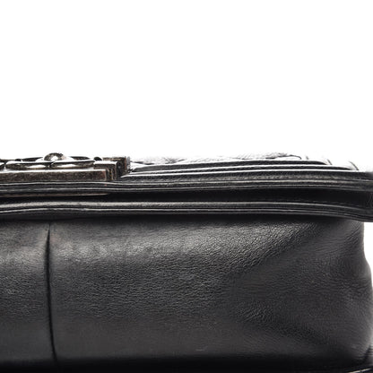 Chanel Calfskin Double Stitch Medium Boy Flap Black 14 of 15