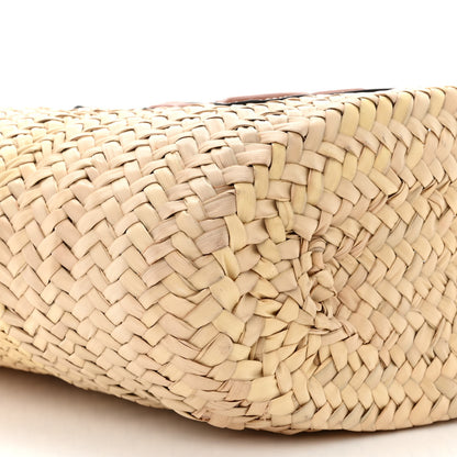 Celine Raffia Calfskin Triomphe Teen Panier Tan 8 of 9