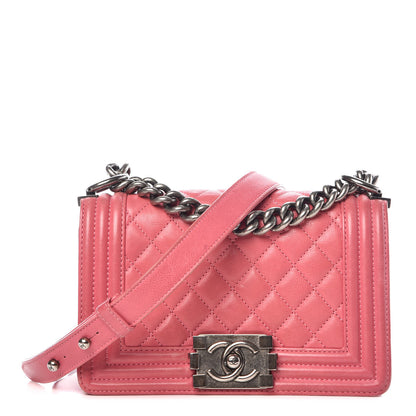 Chanel Calfskin Quilted Small Boy Flap Pink 1 of 17