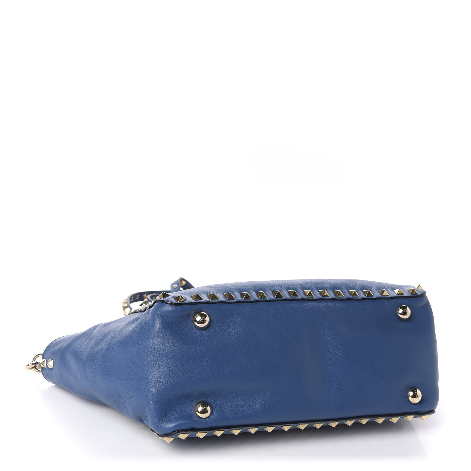 Valentino Garavani Vitello Small Rockstud Tote Blue Delft 4 of 9