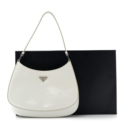 Prada Spazzolato Cleo Shoulder Bag White 13 of 13