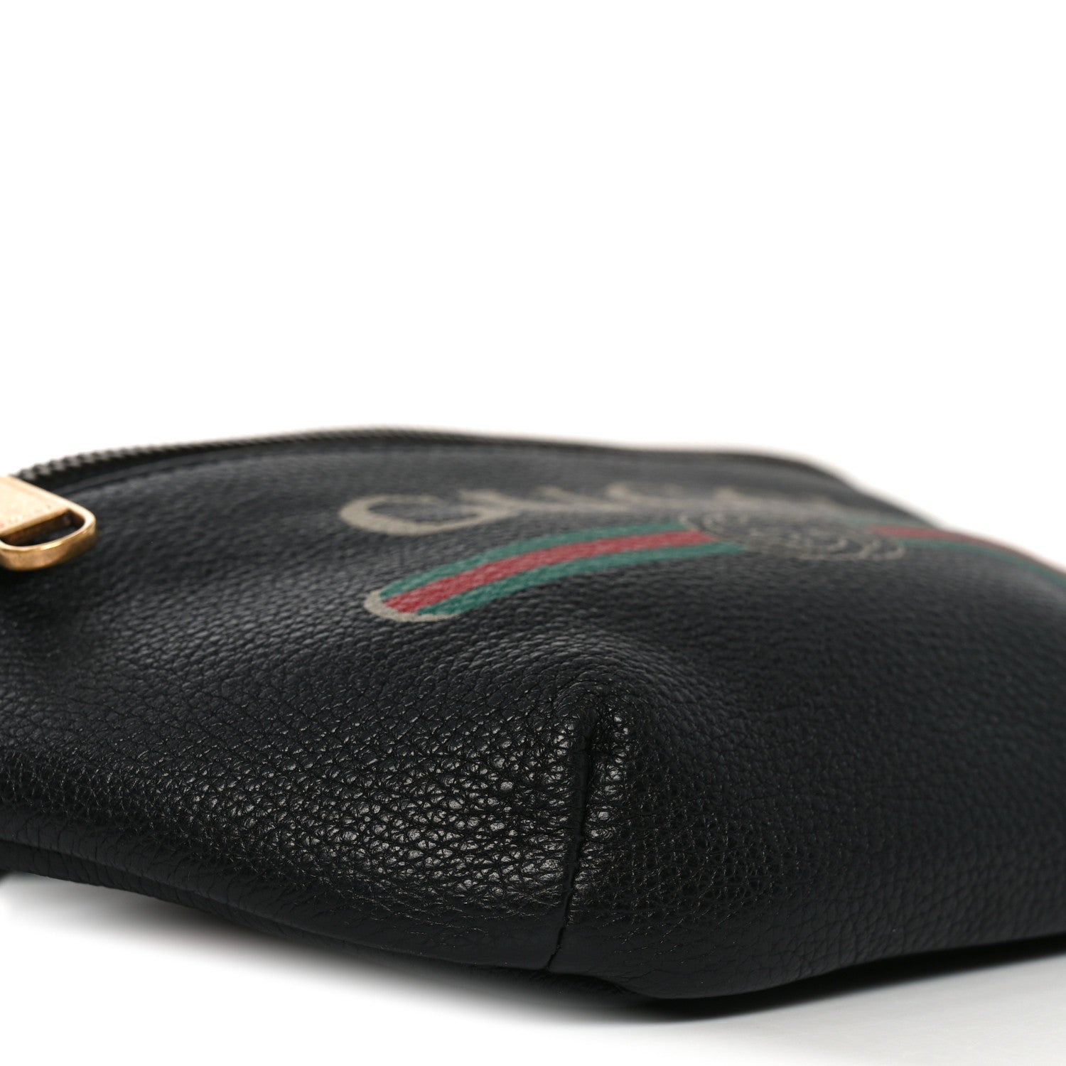 Gucci Grained Calfskin Logo Belt Bag Black 9 of 10