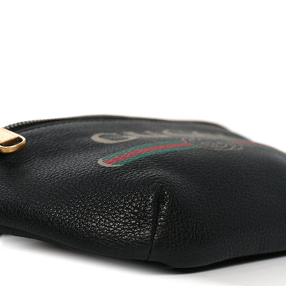 Gucci Grained Calfskin Logo Belt Bag Black 9 of 10